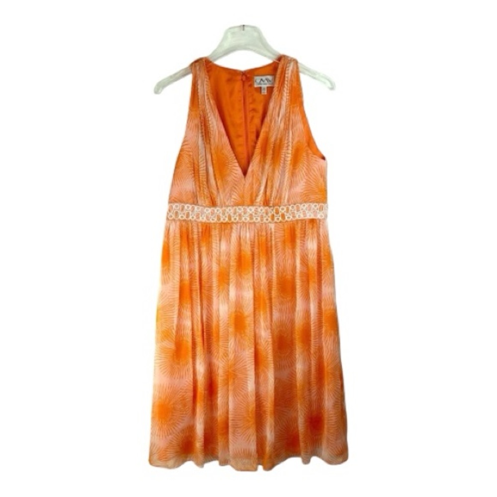 Carmen Marc Valvo Silk Empire Waist Dress